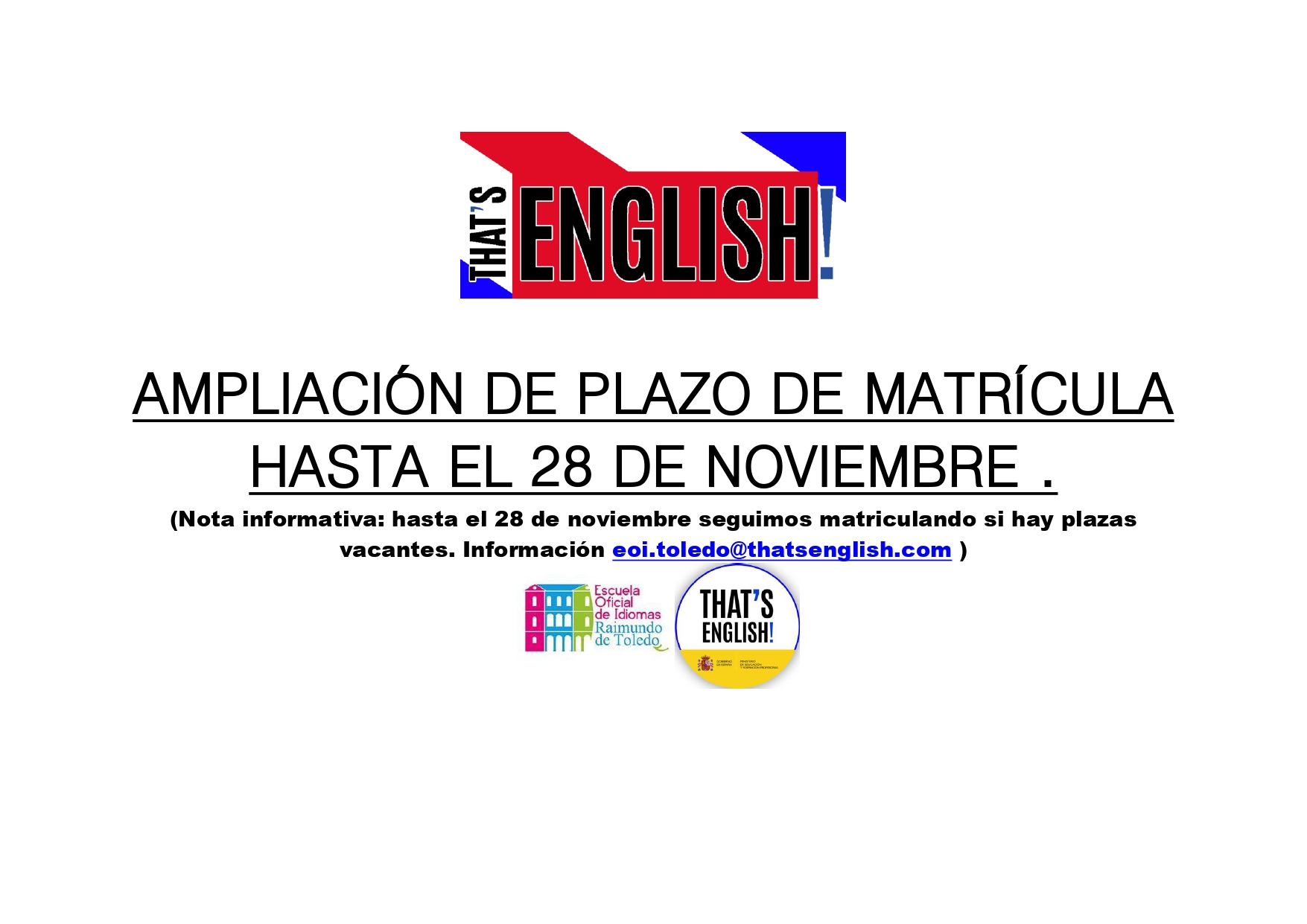 ampliaci&oacute;n de matr&iacute;cula HASTA 28 DE NOVIEMBRE 2025 page 0001 - MATR&Iacute;CULA DE INGL&Eacute;S A DISTANCIA ABIERTA hasta el 28 de noviembre