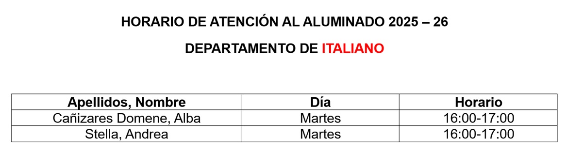 ITA Tutorias - Horarios de Atenci&oacute;n