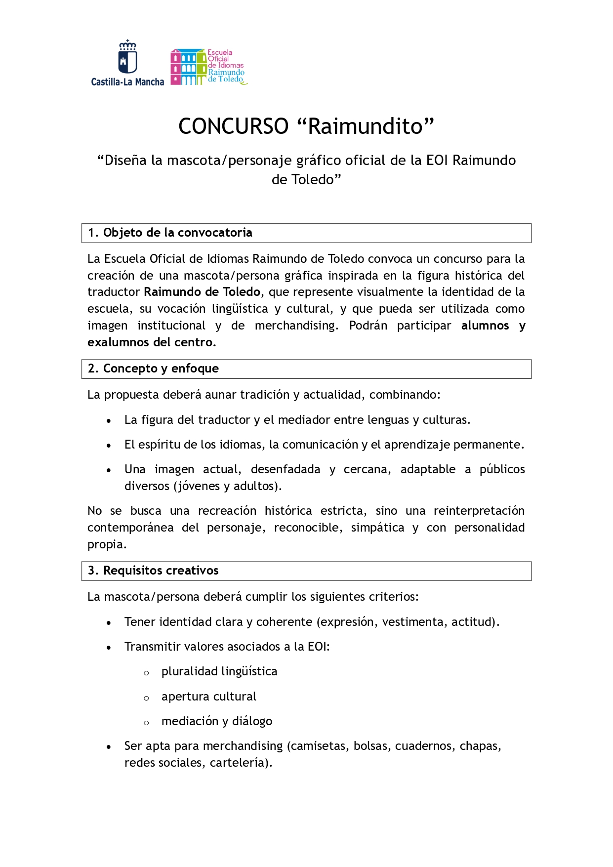 DEFINITIVA MASCOTA DE LA EOI DE TOLEDO RAIMUNDO DE TOLEDO 1 page 0001 - CONCURSO "RAIMUNDITO" - DISE&Ntilde;A LA MASCOTA / EL PERSONAJE OFICIAL DE LA EOI TOLEDO
