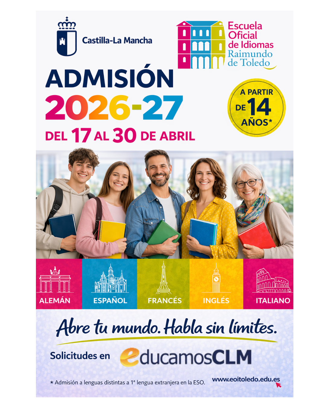 Dise&ntilde;o sin t&iacute;tulo 2 1 - ADMISI&Oacute;N CURSO 2026 - 27 DEL 17 AL 30 DE ABRIL